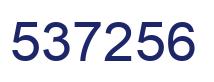 Number 537256 blue image