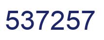 Number 537257 blue image