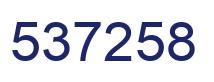 Number 537258 blue image