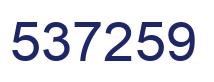 Number 537259 blue image
