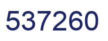 Number 537260 blue image