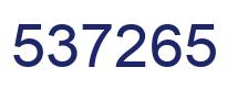 Number 537265 blue image