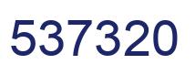 Number 537320 blue image