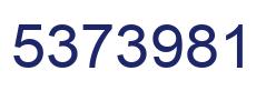 Number 5373981 blue image