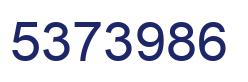 Number 5373986 blue image