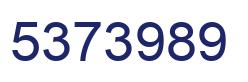 Number 5373989 blue image