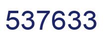 Number 537633 blue image