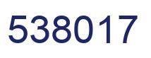 Number 538017 blue image