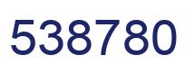 Number 538780 blue image