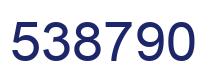 Number 538790 blue image