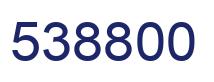 Number 538800 blue image