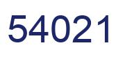 Número 54021 imagen azul
