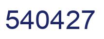 Number 540427 blue image