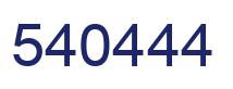 Number 540444 blue image