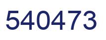 Number 540473 blue image