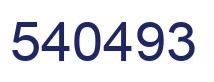 Number 540493 blue image