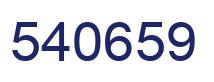 Number 540659 blue image