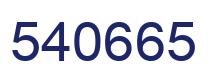 Number 540665 blue image