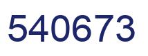 Number 540673 blue image