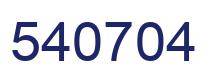 Number 540704 blue image