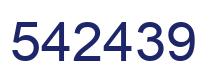 Number 542439 blue image