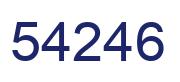 Número 54246 imagen azul