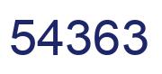 Number 54363 blue image