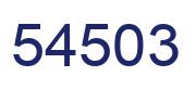 Number 54503 blue image
