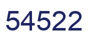 Number 54522 blue image