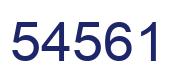 Número 54561 imagen azul