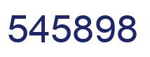 Number 545898 blue image