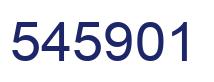 Number 545901 blue image