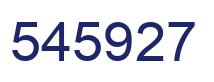 Number 545927 blue image