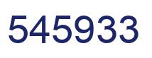 Number 545933 blue image