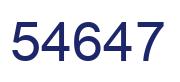 Número 54647 imagen azul