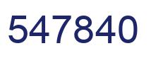 Number 547840 blue image