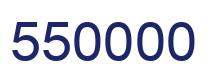 Number 550000 blue image