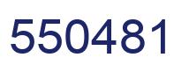 Number 550481 blue image