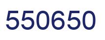 Number 550650 blue image