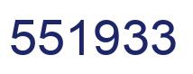 Number 551933 blue image