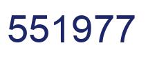 Number 551977 blue image