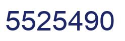 Number 5525490 blue image