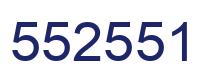 Number 552551 blue image