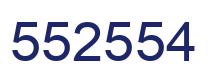 Number 552554 blue image