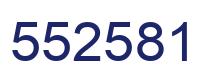 Number 552581 blue image