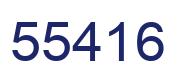Number 55416 blue image