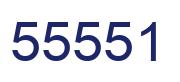 Number 55551 blue image