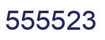 Number 555523 blue image