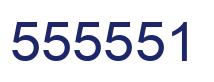 Number 555551 blue image
