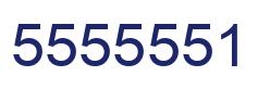 Number 5555551 blue image